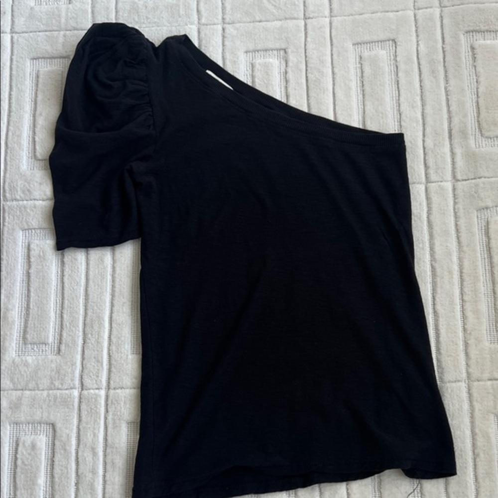 NATION Black One-Shoulder Top Size XS